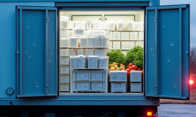 Temperature-controlled refrigerated truck for cold chain pharma and fresh produce logistics