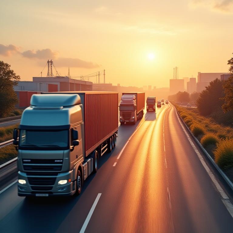 Freight trucks and warehouse operations representing supply chain logistics in Greenville SC